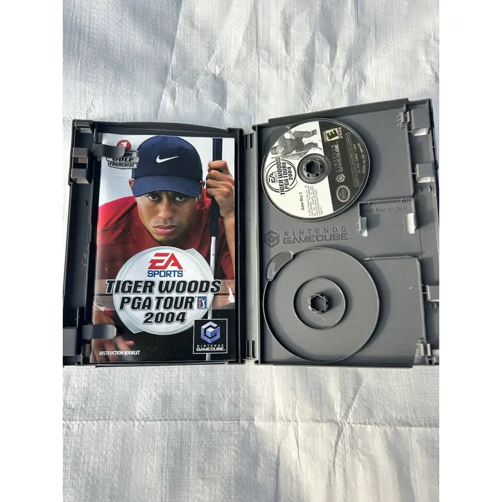 Tiger Woods PGA Tour 2004 Game, Both Discs & Manual, Missing One Disc